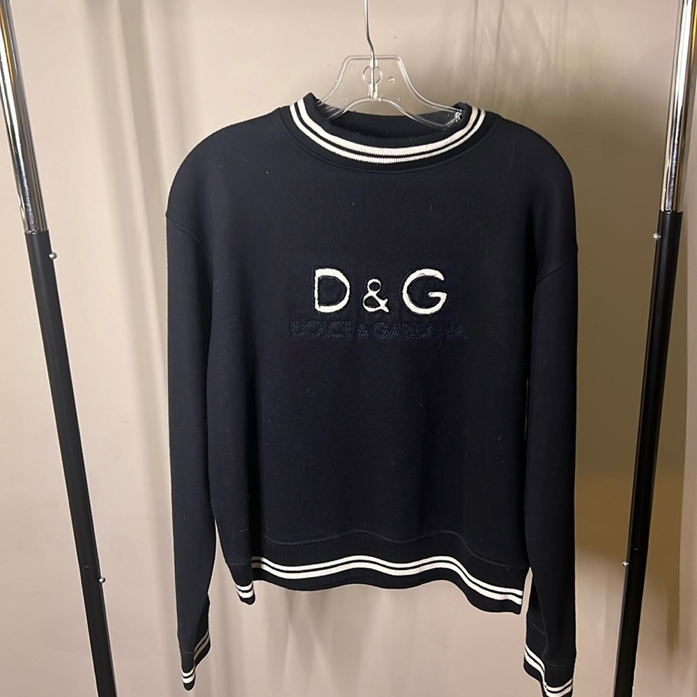 VINTAGE Dolce & Gabbana crew sweatshirt. NAVY. Rare.